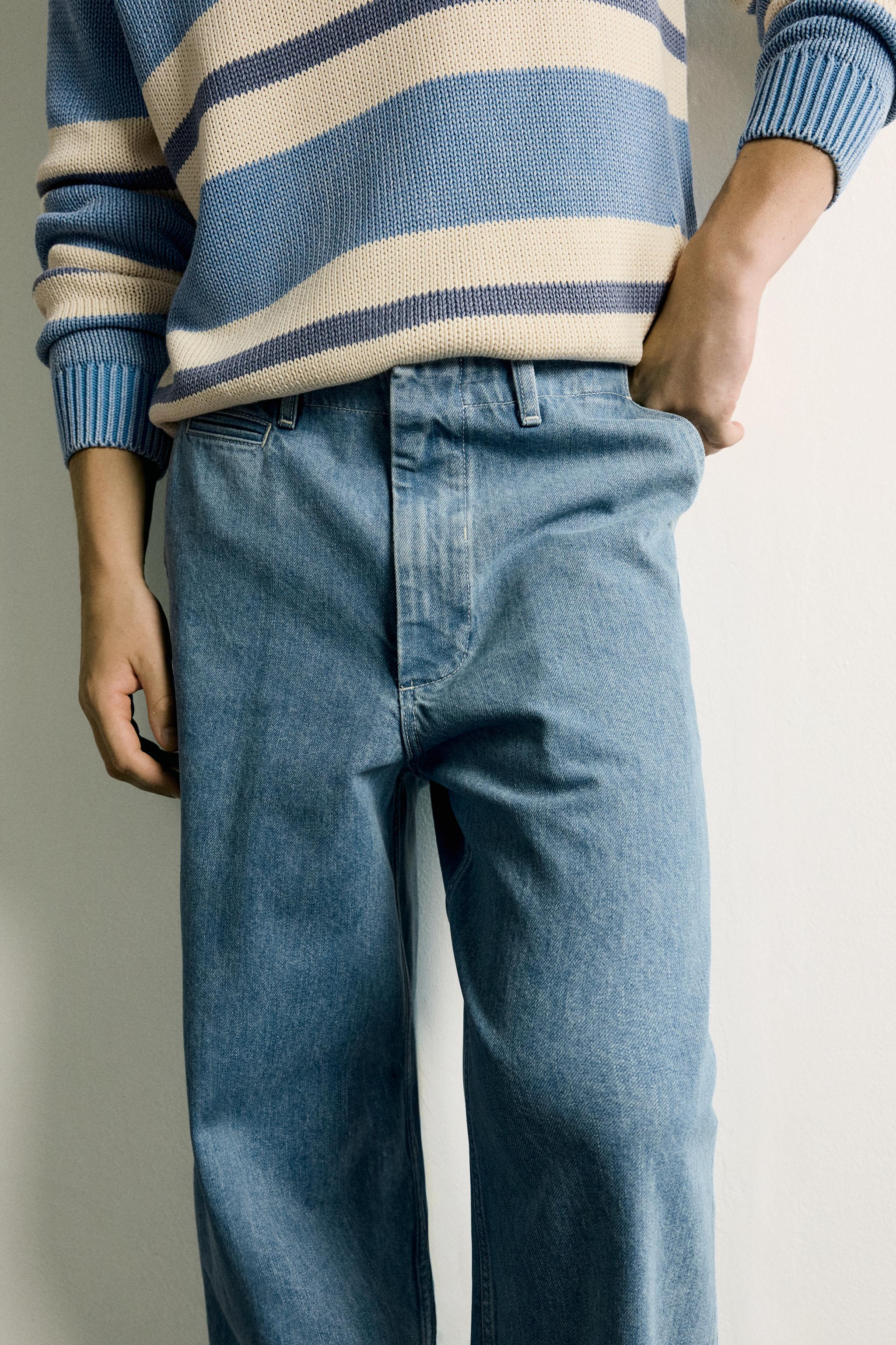 STRAIGHT FIT DENIM CHINO PANTS